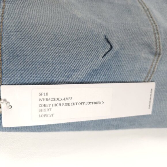 NWT HUDSON Made in USA 🇺🇸 ZOEEY HIGH RISE CUT OFF BOYFRIEND Jean‎ Shorts Sz 25 - Picture 15 of 16